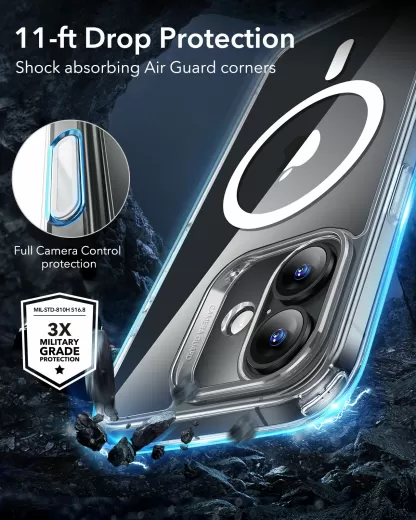 Чохол ESR HaloLock Classic Hybrid Case (Camera Control) Clear Black для iPhone 16