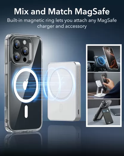 Чехол ESR Classic Hybrid Case (HaloLock) (Camera Control) Clear Shimmer для iPhone 16 Pro Max