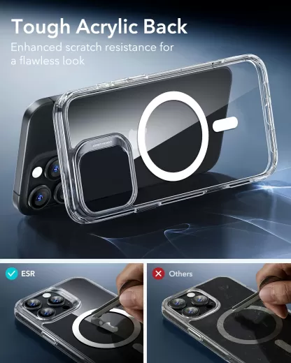 Прозрачный чехол ESR Classic Hybrid Case (HaloLock) Frosted Black для iPhone 16 Pro (1A7690202)