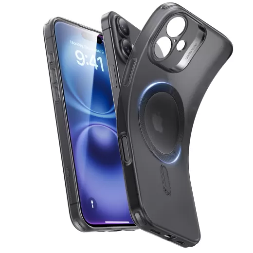 Матовий чохол ESR Zero Clear Case (HaloLock) Frosted Black для iPhone 16 (1A7710202)