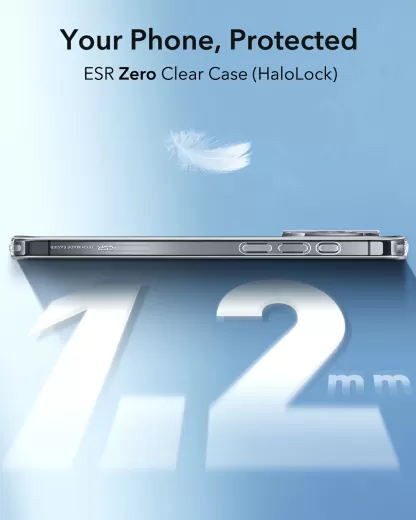 Матовий чохол ESR Zero Clear Case (HaloLock) Frosted Black для iPhone 16 (1A7710202)