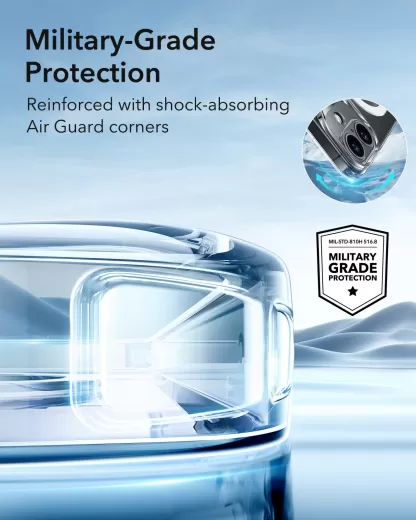 Матовий чохол ESR Zero Clear Case (HaloLock) Frosted Black для iPhone 16 (1A7710202)