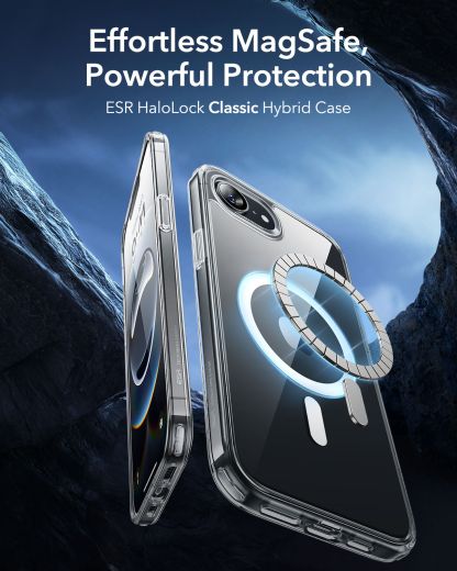 Прозрачный чехол ESR HaloLock Classic Hybrid Case Frosted Black для iPhone 16e (1A84200301)