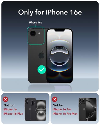 Прозрачный чехол ESR HaloLock Classic Hybrid Case Frosted Black для iPhone 16e (1A84200301)