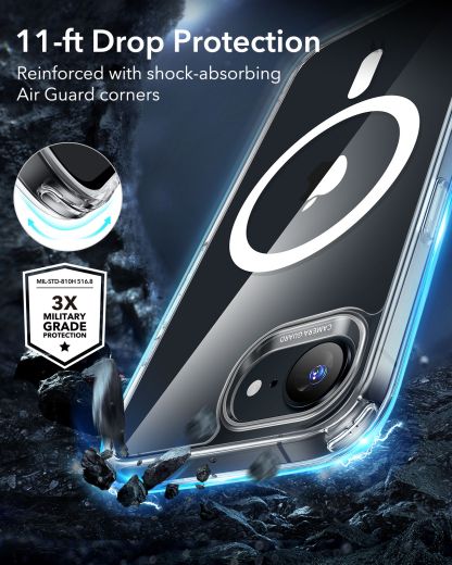 Прозрачный чехол ESR HaloLock Classic Hybrid Case Frosted Black для iPhone 16e (1A84200301)