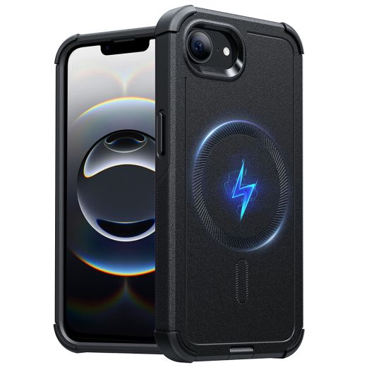Противоударный чехол ESR HaloLock Cyber Tough Case Black для iPhone 16e