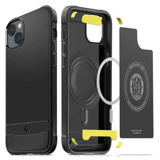 Чехол Spigen Rugged Armor (MagFit) Matte Black для iPhone 14 (ACS05036)