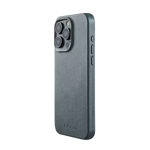 Кожаный чехол Mujjo Maizcase Case Steel Blue для iPhone 15 Pro