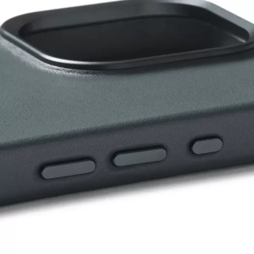 Кожаный чехол Mujjo Maizcase Case Steel Blue для iPhone 15 Pro