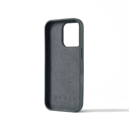 Чехол с эко-кожи Mujjo MaizCase Case Steel Blue для iPhone 16 Pro