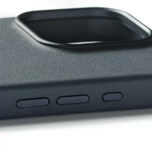 Чехол с эко-кожи Mujjo MaizCase Case Steel Blue для iPhone 16 Pro