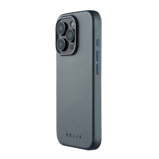 Чехол с эко-кожи Mujjo MaizCase Case Steel Blue для iPhone 16 Pro