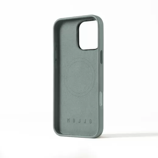 Шкіряний чохол Mujjo Full Leather Case Green Smoke для iPhone 16 Pro Max