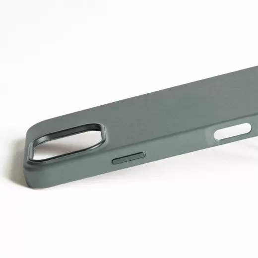 Шкіряний чохол Mujjo Full Leather Case Green Smoke для iPhone 16 Pro Max