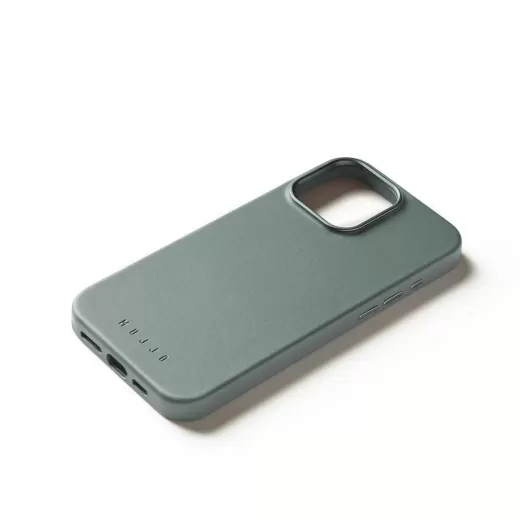 Шкіряний чохол Mujjo Full Leather Case Green Smoke для iPhone 16 Pro Max