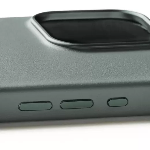 Шкіряний чохол Mujjo Full Leather Case Green Smoke для iPhone 16 Pro Max