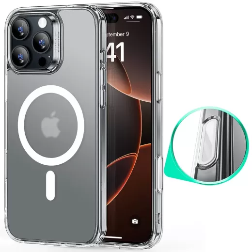 Чехол ESR Classic Hybrid Case (HaloLock) (Camera Control) Frosted Clear для iPhone 16 Pro Max
