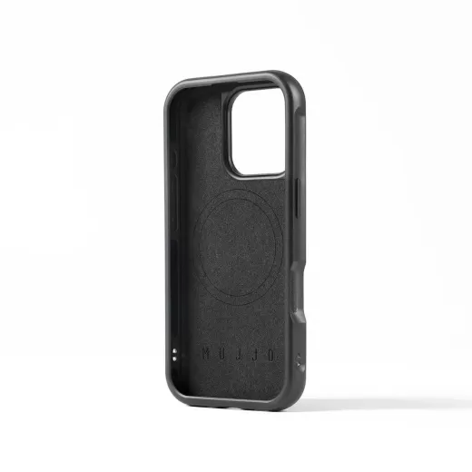 Кожаный чехол Mujjo Shield Case Black для iPhone 16 Pro