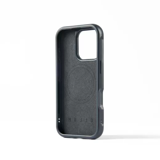 Шкіряний чохол Mujjo Shield Case Steel Blue для iPhone 16 Pro