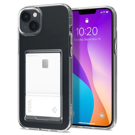 Прозрачный чехол Spigen Crystal Slot Crystal Clear для iPhone 14 (ACS05054)
