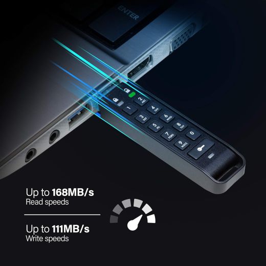 Флешка з паролем iStorage datAshur Personal2 32GB (‎IS-FL-DAP3-B-32)