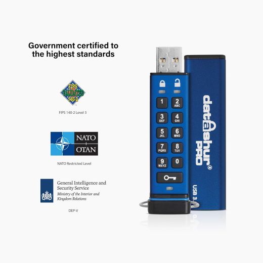 Флешка с паролем iStorage datAshur PRO 4GB (‎IS-FL-DA3-256-4)