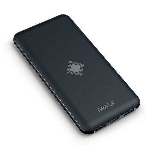 Повербанк (Внешний аккумулятор) с беспородной зарядкой iWalk Chic Air 10000mAh Blue