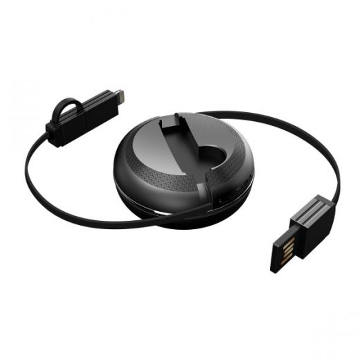 Перехідник iWalk Cobra Retractable Data Cable Black (CSC001)