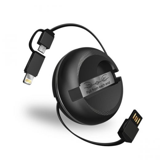 Перехідник iWalk Cobra Retractable Data Cable Black (CSC001)