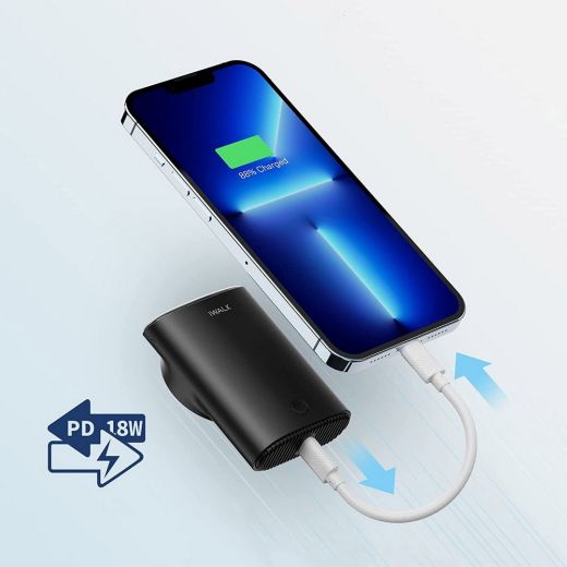 Павербанк (Зовнішній акумулятор) з бездротовою зарядкою iWalk Link Me MagCharge 9000mAh Black (DBL10000M-BK)