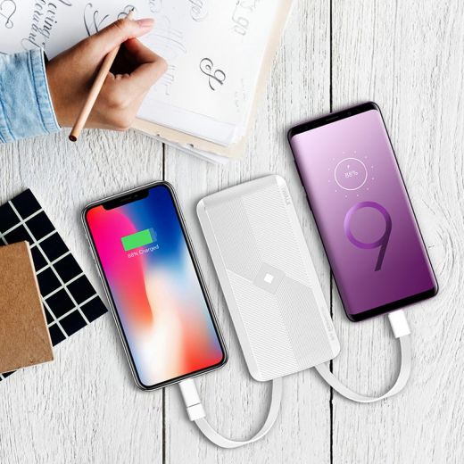 Повербанк з бездротовою зарядкою iWalk Scorpion Air 8000mAh White (UBA8000)