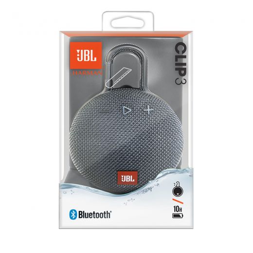 Портативная колонка JBL Clip 3 Stone Gray (JBLCLIP3GRY)