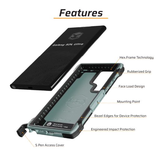 Противоударный чехол Juggernaut.Case ENDVR Black для Samsung Galaxy S24 Ultra (JG.ENDVR.S24U-B)