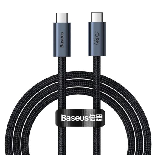 Кабель Baseus Flash Series USB4 Full Featured Data Cable Type-C to Type-C 100W 1m Tarnish (CASS010014)
