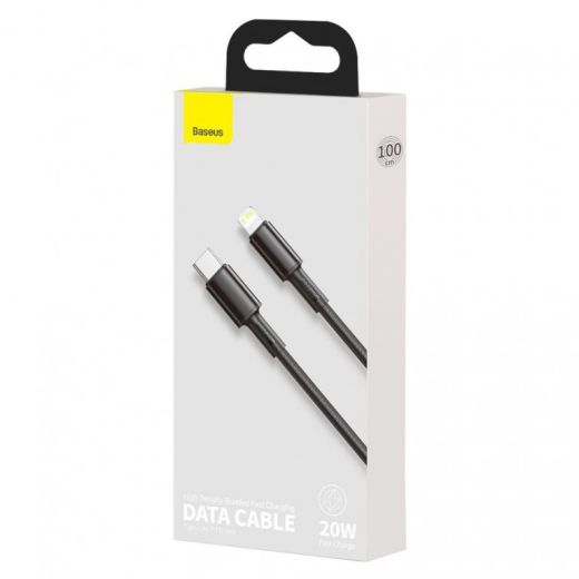 Кабель Baseus High Density Braided Data Cable Type-C to iP PD 20W 1m Black (CATLGD-01)