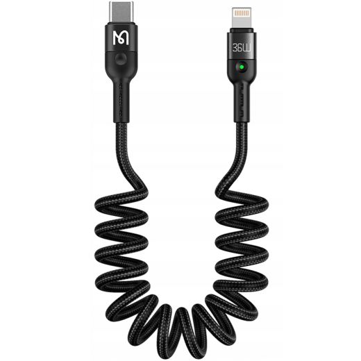 Кабель Mcdodo [CA-1960] Data Coiled Cable USB-C to Lightning 36W 1.8м Black