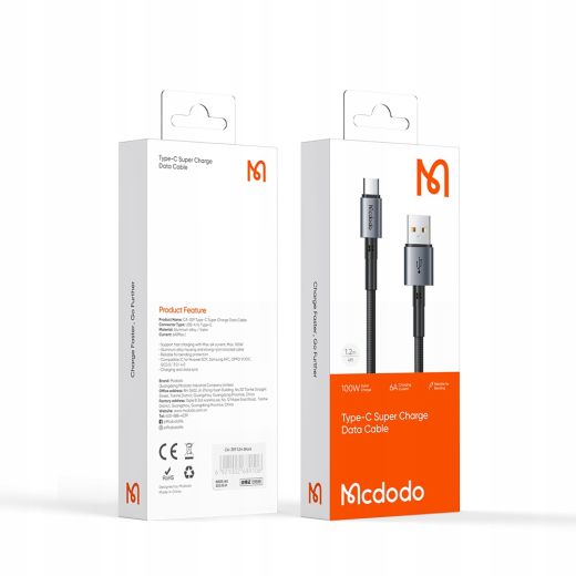 Кабель Mcdodo [CA-3591] Data Cable USB to USB-C 100W 1.8м
