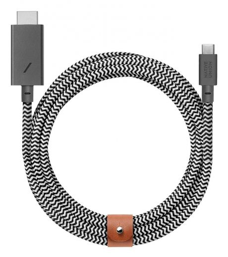 Кабель Native Union Belt Cable USB-C to HDMI Zebra (3 m) (BELT-C-HDMI-ZEB-3)