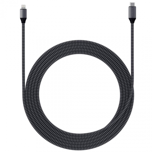 Кабель Satechi Cable USB-C to Lightning Space Gray (1.8 m) (ST-TCL18M)