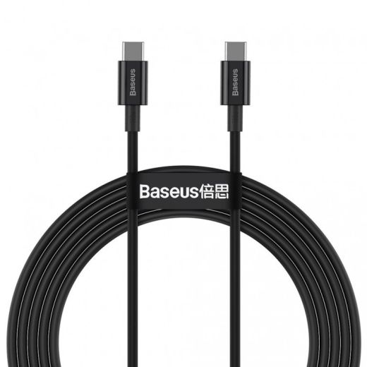 Кабель Baseus Superior Series Fast Charging Data Cable Type-C to Type-C 100W 2m Black (CATYS-C01)