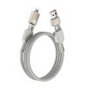 Кабель WIWU Wi-C051 Fast Charging Cable Raptor Series USB-A+USB-C to USB-C+Lightning 100W 2м Titanium Alloy