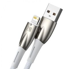 Кабель Baseus Glimmer Series Fast Charging Data Cable USB to iP Ligtning 2.4A 1м White (CADH000202)