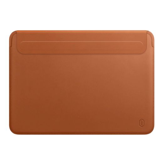 Чехол-папка WIWU Velcro Skin Pro III Leather Brown для MacBook Air 13.6" M2 | M3 (2023 | 2024)| Pro 13" (2018 | 2019 | 2020 | M1) | Air 13"