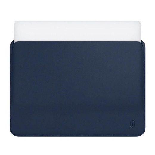 Чохол-папка WIWU Velcro Skin Pro III Leather Navy Blue для MacBook Air 13" M4 | M3 | M2 (2025 | 2024 | 2022)| Pro 13"