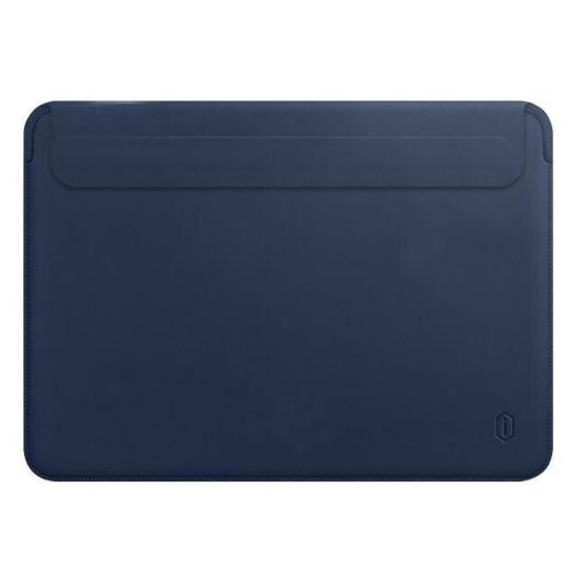 Чохол-папка WIWU Velcro Skin Pro III Leather Navy Blue для MacBook Air 13" M4 | M3 | M2 (2025 | 2024 | 2022)| Pro 13"