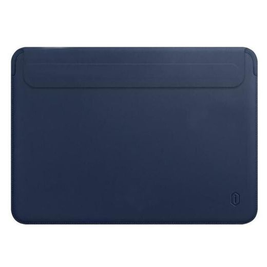 Чохол-папка WIWU Velcro Skin Pro III Leather Navy Blue для MacBook Air 13" M2 | M3 (2023 | 2024)| Pro 13"