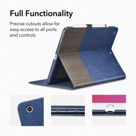 Чохол-підставка ESR Urban Premium Folio Case with Pencil Holder Blue Gray для iPad 10/2 (2021 | 2020 | 2019)