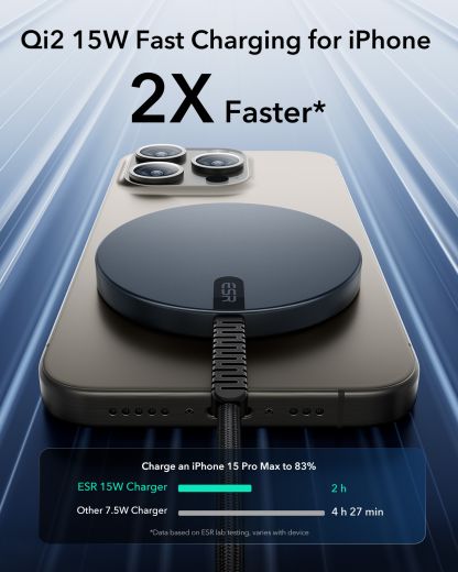 Беспроводная зарядка ESR Qi2 mini Wireless Charger Black