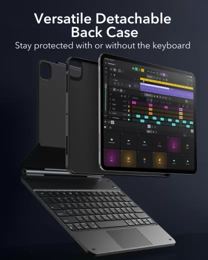 Чехол-клавиатура ESR Rebound Magnetic Keyboard Case 360 US Layout-White для iPad Pro 11” (2024)
