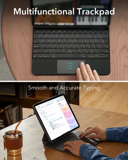 Чехол-клавиатура ESR Rebound Magnetic Keyboard Case 360 US Layout-White для iPad Pro 11” (2024)